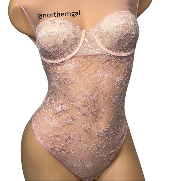 Victoria’s Secret Floral Lace And Mesh Bodysuit - Picture 9 of 17